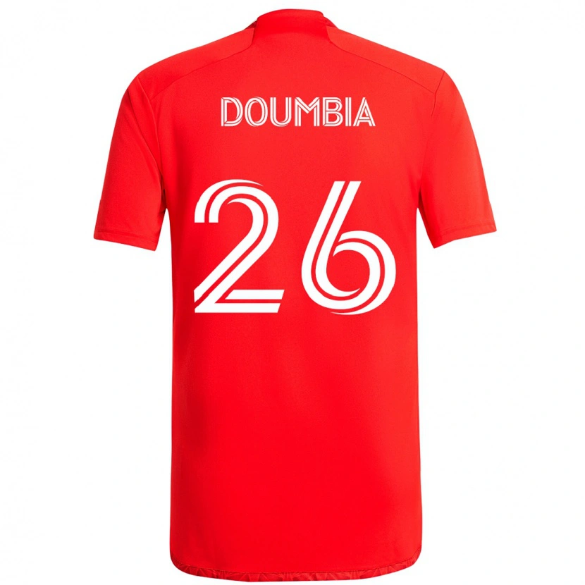 Danxen Mann Ousmane Doumbia #26 Rød Hvit Hjemmetrøye Drakt Trøye 2025/26 Skjorter T-Skjorte