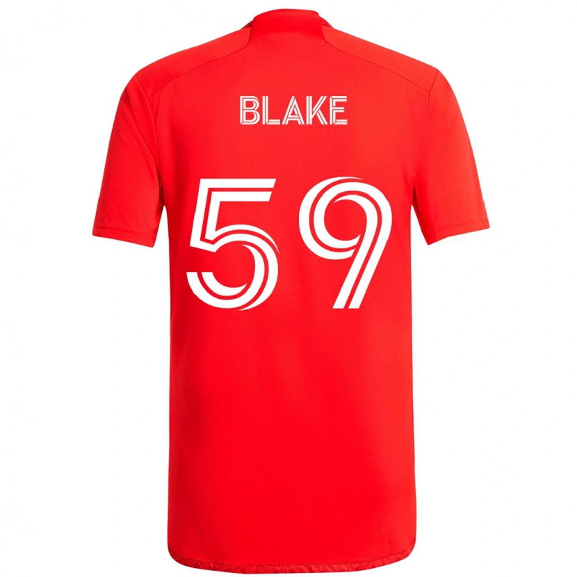 Danxen Mann Romain Blake #59 Rød Hvit Hjemmetrøye Drakt Trøye 2025/26 Skjorter T-Skjorte