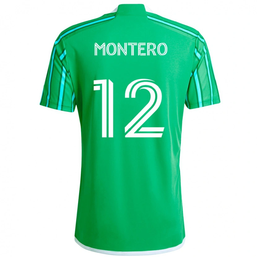 Danxen Mann Fredy Montero #12 Grønn Hvit Hjemmetrøye Drakt Trøye 2025/26 Skjorter T-Skjorte