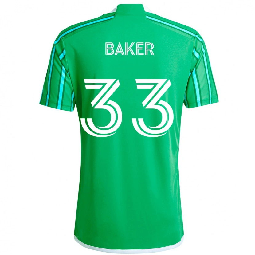 Danxen Mann Cody Baker #33 Grønn Hvit Hjemmetrøye Drakt Trøye 2025/26 Skjorter T-Skjorte