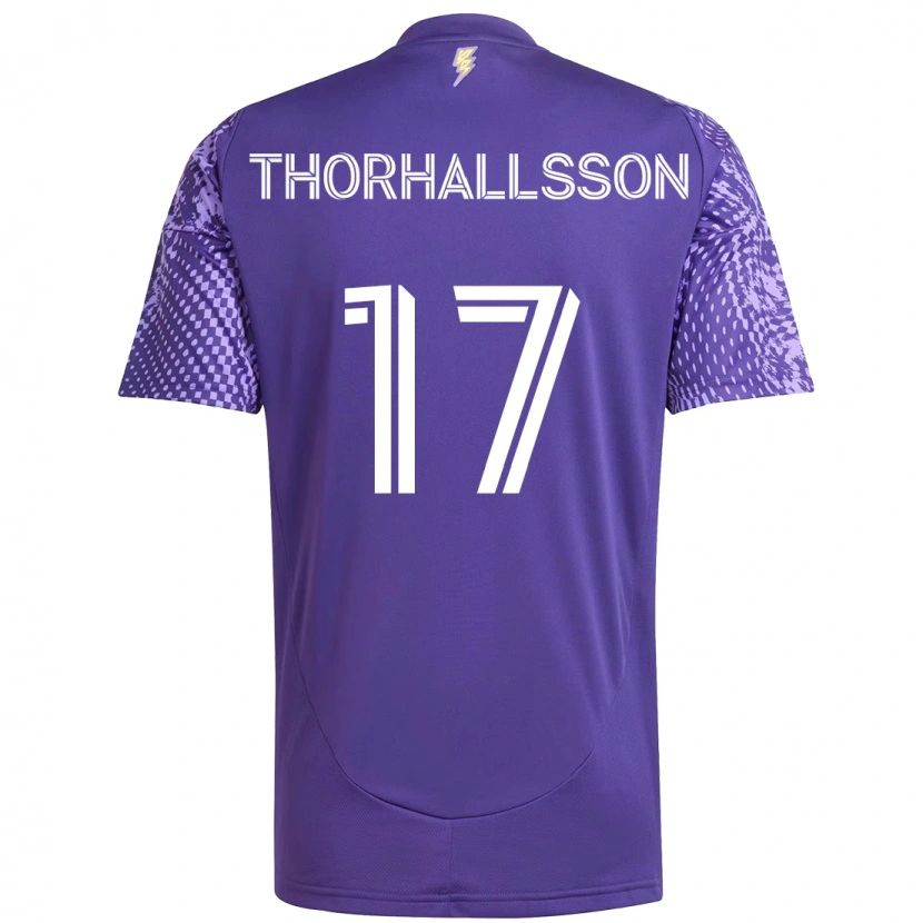 Danxen Mann Dagur Dan Thórhallsson #17 Lilla Hvit Hjemmetrøye Drakt Trøye 2025/26 Skjorter T-Skjorte