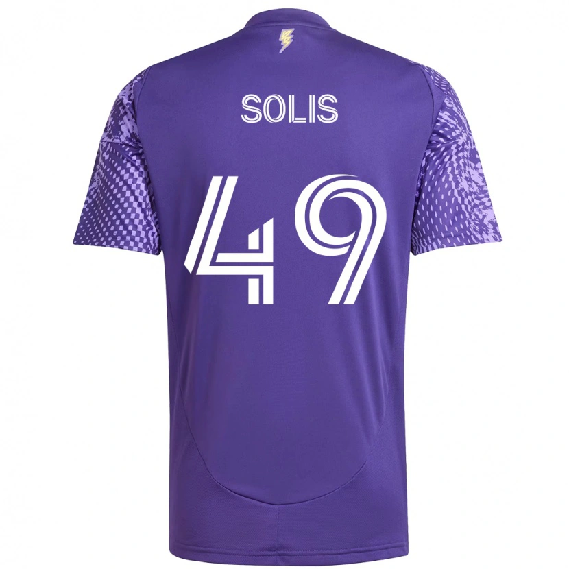 Danxen Mann Jhon Solís #49 Lilla Hvit Hjemmetrøye Drakt Trøye 2025/26 Skjorter T-Skjorte