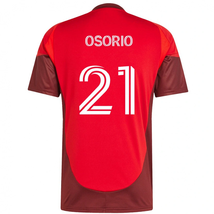 Danxen Mann Jonathan Osorio #21 Rød Hvit Hjemmetrøye Drakt Trøye 2025/26 Skjorter T-Skjorte