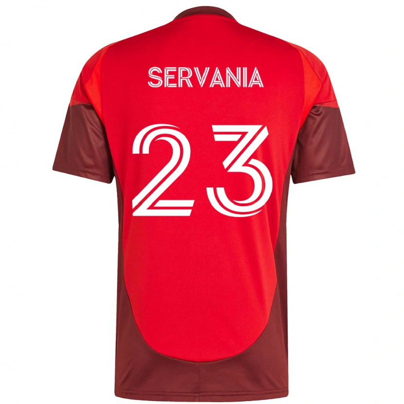 Danxen Mann Brandon Servania #23 Rød Hvit Hjemmetrøye Drakt Trøye 2025/26 Skjorter T-Skjorte