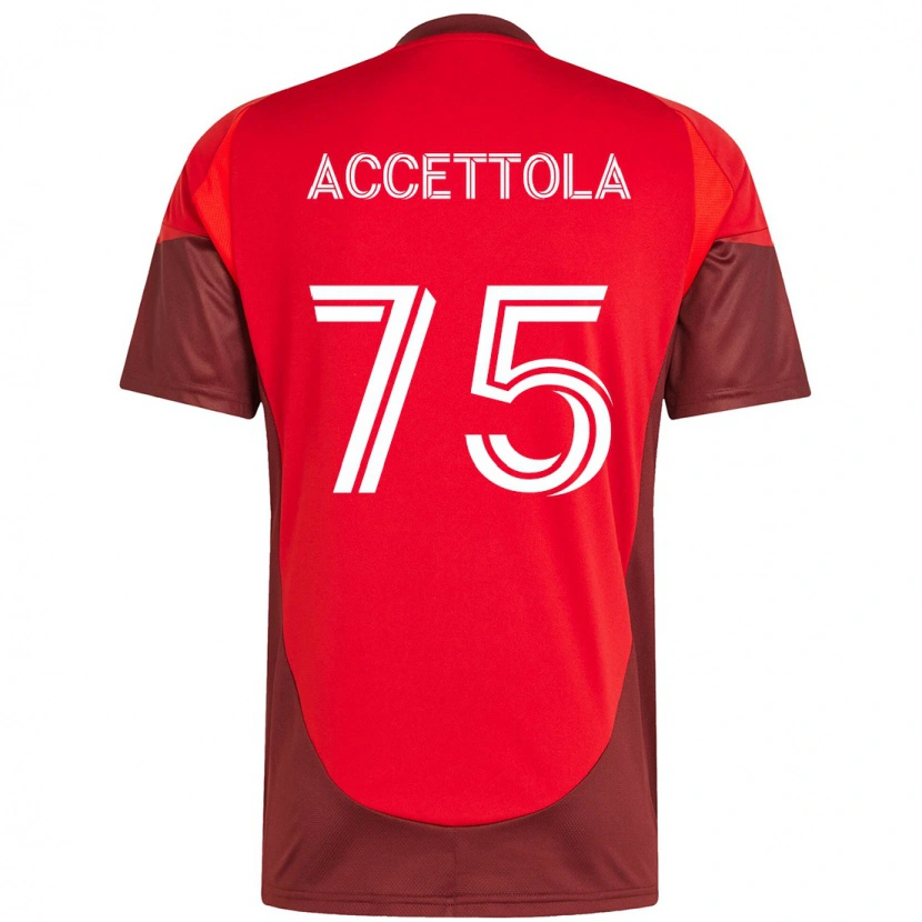 Danxen Mann Luca Accettola #75 Rød Hvit Hjemmetrøye Drakt Trøye 2025/26 Skjorter T-Skjorte
