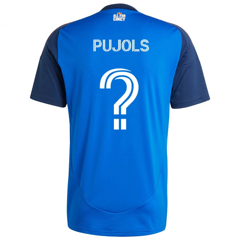 Danxen Mann Pablo Pujols #0 Mørkeblå Oransje Hjemmetrøye Drakt Trøye 2025/26 Skjorter T-Skjorte