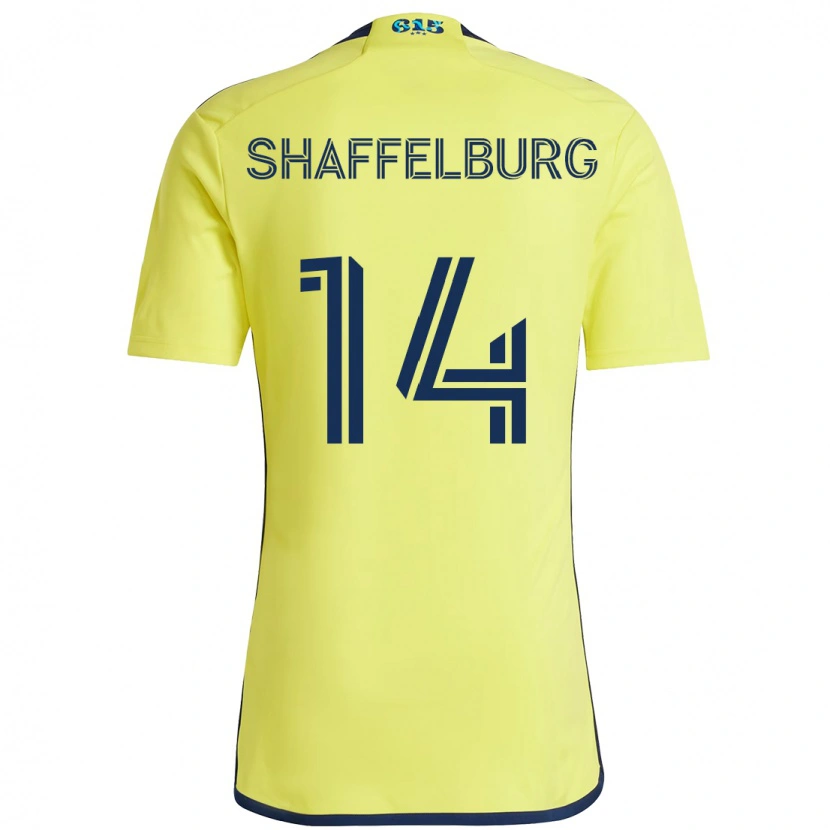 Danxen Mann Jacob Shaffelburg #14 Gul Marineblå Hjemmetrøye Drakt Trøye 2025/26 Skjorter T-Skjorte