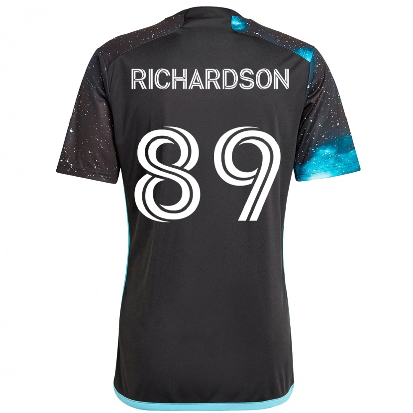 Danxen Mann Nick Richardson #89 Svart Blå Hjemmetrøye Drakt Trøye 2025/26 Skjorter T-Skjorte