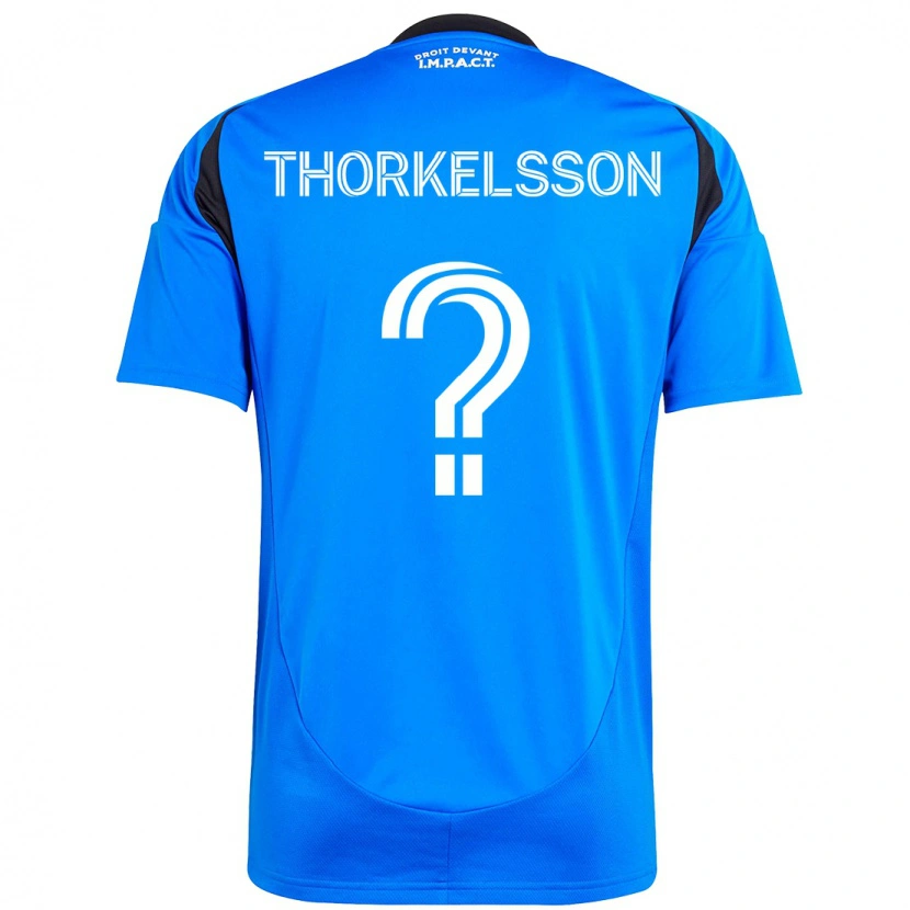 Danxen Mann Róbert Orri Thorkelsson #0 Mørkeblå Svart Hjemmetrøye Drakt Trøye 2025/26 Skjorter T-Skjorte