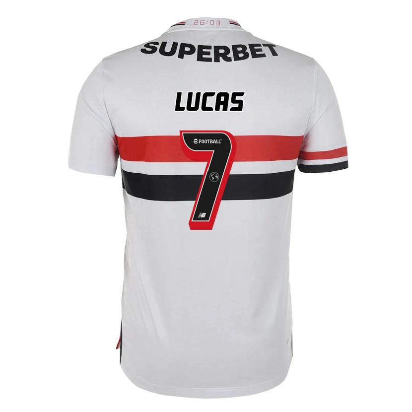 Danxen Mann Lucas Moura #7 Rød Svart Hvit Hjemmetrøye Drakt Trøye 2025/26 Skjorter T-Skjorte
