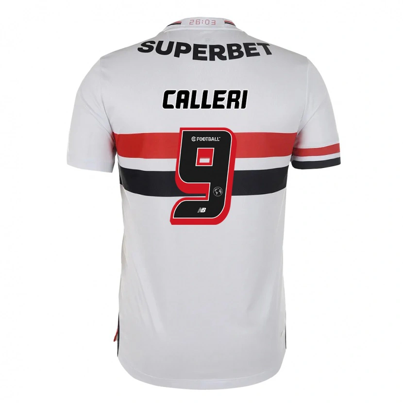 Danxen Mann Jonathan Calleri #9 Rød Svart Hvit Hjemmetrøye Drakt Trøye 2025/26 Skjorter T-Skjorte