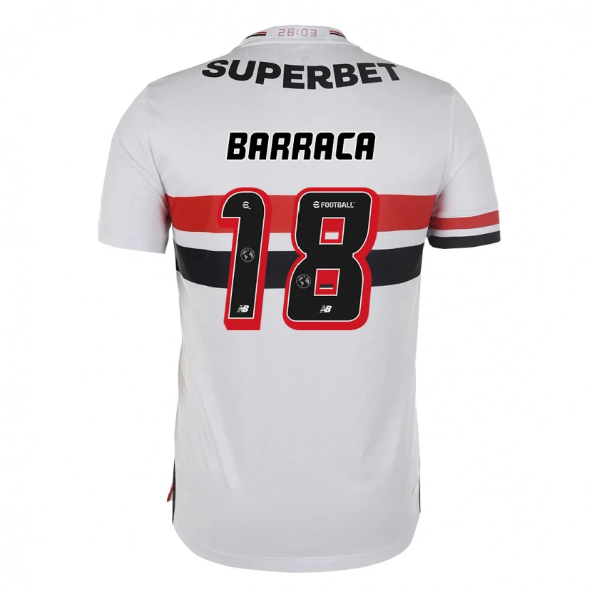 Danxen Mann Barraca #18 Rød Svart Hvit Hjemmetrøye Drakt Trøye 2025/26 Skjorter T-Skjorte