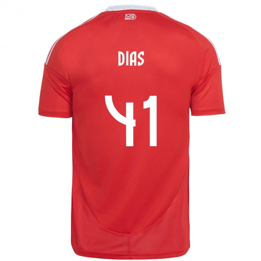 Danxen Mann Matheus Dias #41 Rød Hvit Hjemmetrøye Drakt Trøye 2025/26 Skjorter T-Skjorte