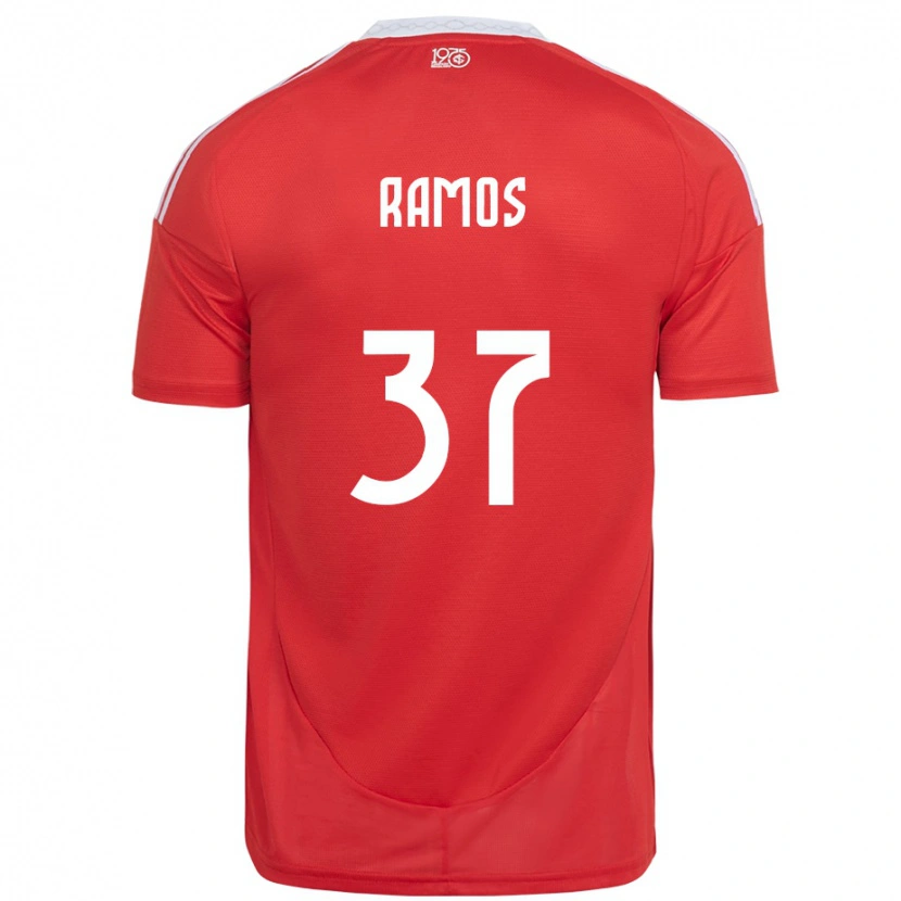 Danxen Mann Lucas Ramos #37 Rød Hvit Hjemmetrøye Drakt Trøye 2025/26 Skjorter T-Skjorte