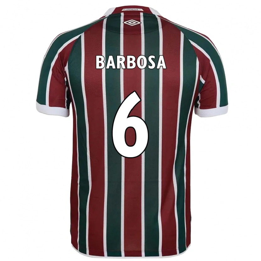 Danxen Mann Diogo Barbosa #6 Grønn Burgunder Hvit Hjemmetrøye Drakt Trøye 2025/26 Skjorter T-Skjorte