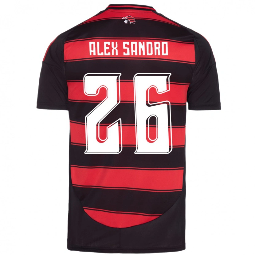 Danxen Mann Alex Sandro #26 Rød Svart Hjemmetrøye Drakt Trøye 2025/26 Skjorter T-Skjorte
