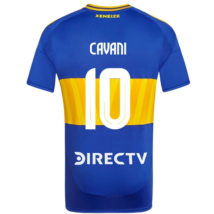 Danxen Mann Edinson Cavani #10 Kongeblå Gul Hjemmetrøye Drakt Trøye 2025/26 Skjorter T-Skjorte