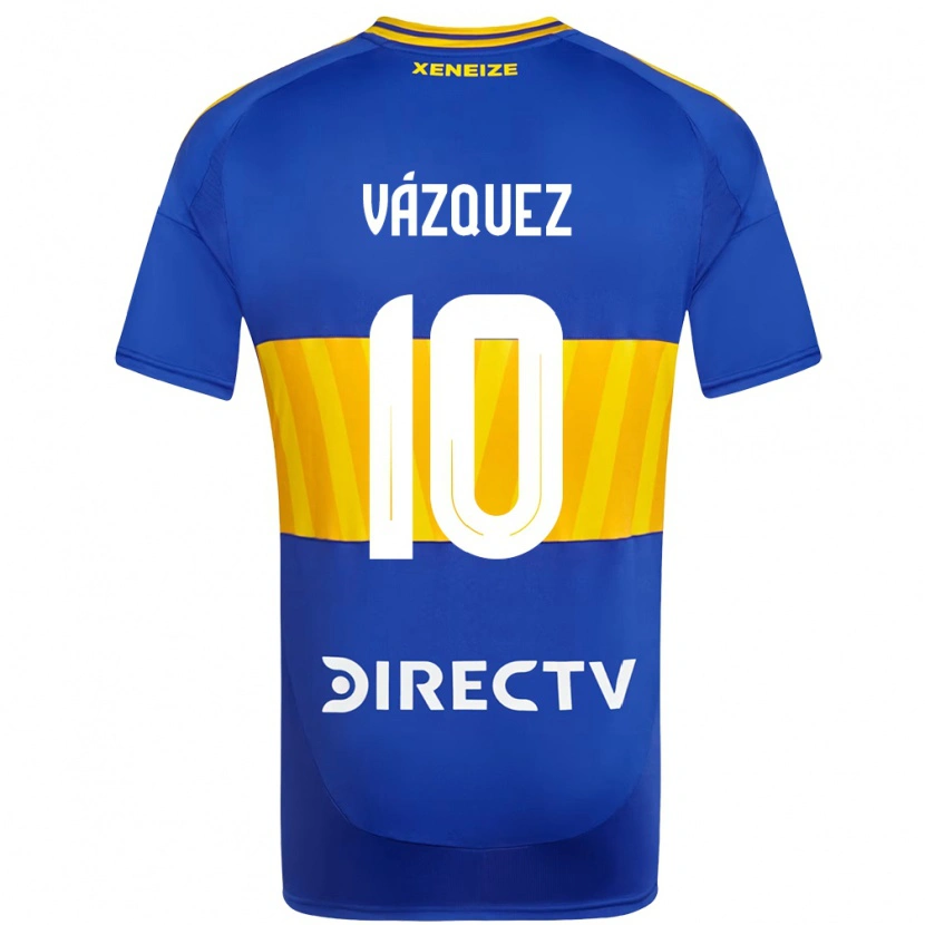 Danxen Mann Lucas Vázquez #10 Kongeblå Gul Hjemmetrøye Drakt Trøye 2025/26 Skjorter T-Skjorte