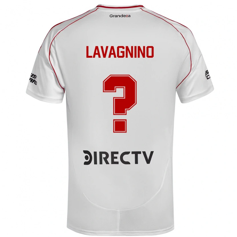 Danxen Mann Lucas Lavagnino #0 Hvit Rød Hjemmetrøye Drakt Trøye 2025/26 Skjorter T-Skjorte