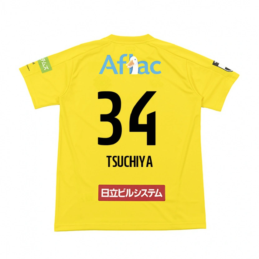 Danxen Mann Takumi Tsuchiya #34 Svart Gul Hjemmetrøye Drakt Trøye 2025/26 Skjorter T-Skjorte