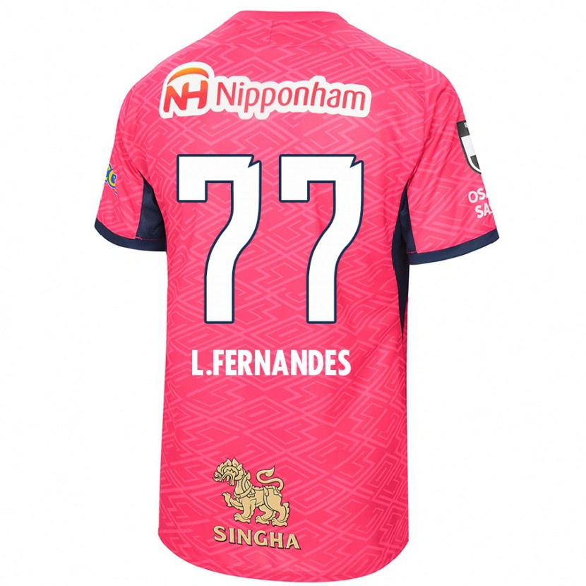 Danxen Mann Lucas Fernandes #77 Sakura Rosa Hvit Hjemmetrøye Drakt Trøye 2025/26 Skjorter T-Skjorte
