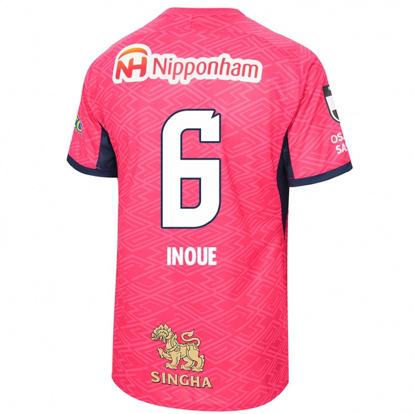 Danxen Mann Hina Inoue #6 Sakura Rosa Hvit Hjemmetrøye Drakt Trøye 2025/26 Skjorter T-Skjorte