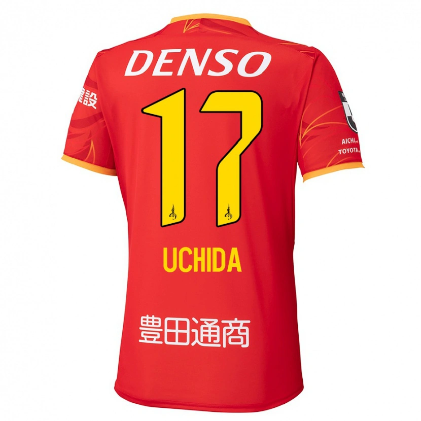 Danxen Mann Takuya Uchida #17 Rød Gul Hjemmetrøye Drakt Trøye 2025/26 Skjorter T-Skjorte