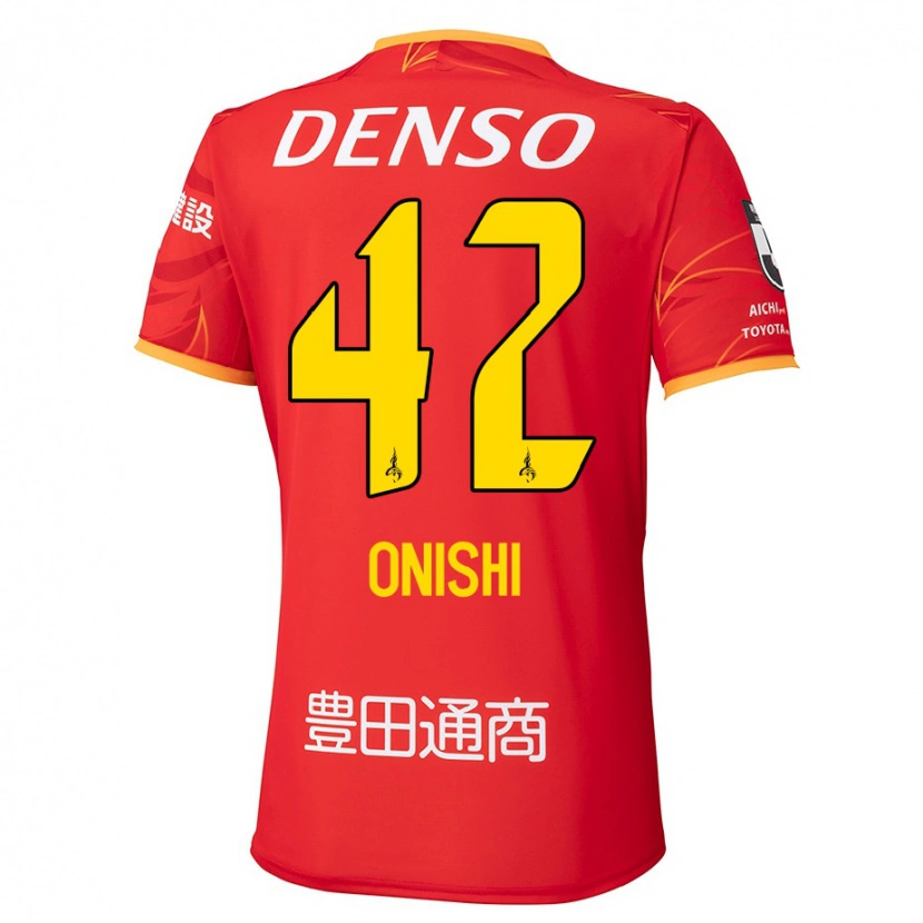 Danxen Mann Ritsu Onishi #42 Rød Gul Hjemmetrøye Drakt Trøye 2025/26 Skjorter T-Skjorte
