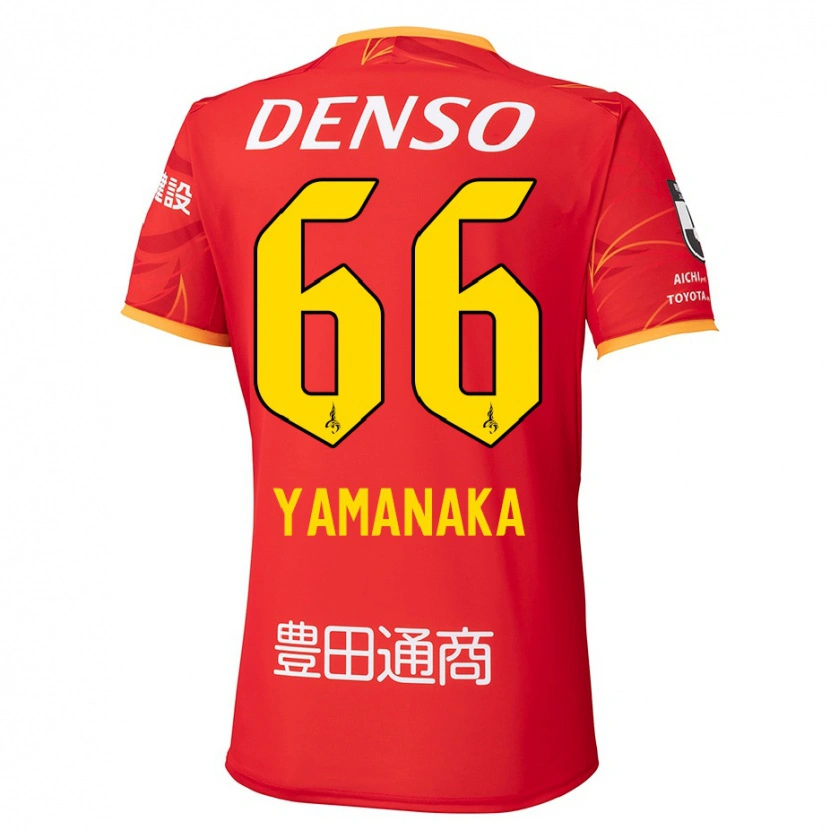 Danxen Mann Ryosuke Yamanaka #66 Rød Gul Hjemmetrøye Drakt Trøye 2025/26 Skjorter T-Skjorte
