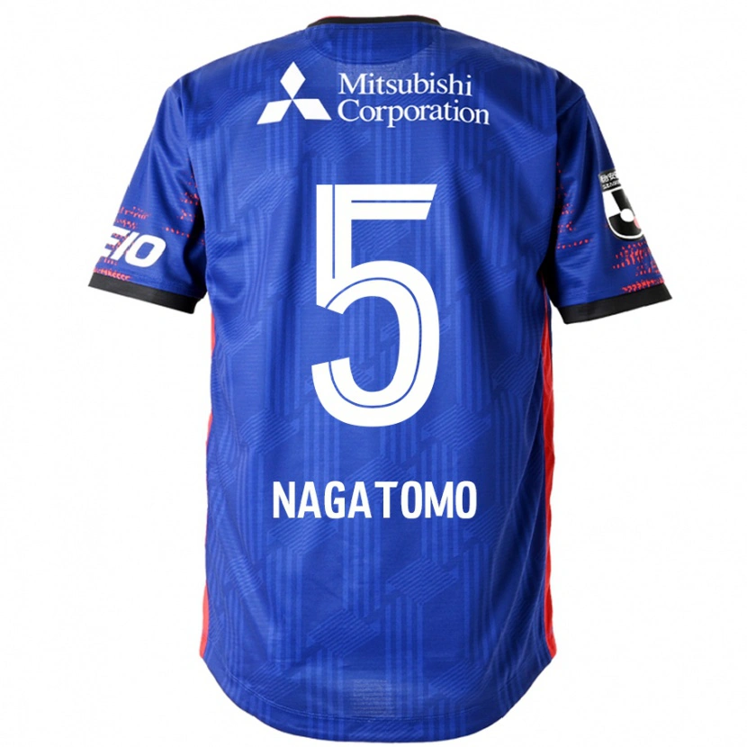 Danxen Mann Yuto Nagatomo #5 Kongeblå Hvit Hjemmetrøye Drakt Trøye 2025/26 Skjorter T-Skjorte