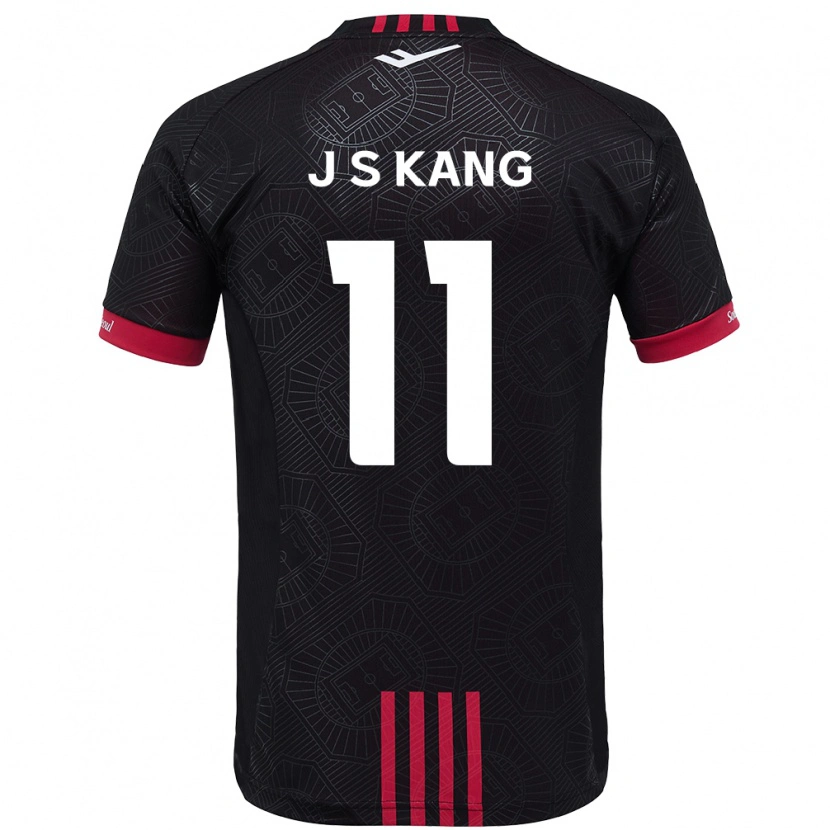 Danxen Mann Seong-Jin Kang #11 Svart Rød Hjemmetrøye Drakt Trøye 2025/26 Skjorter T-Skjorte
