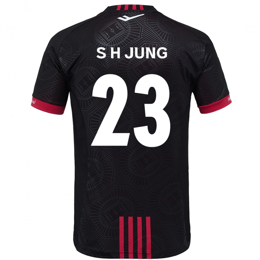 Danxen Mann Hyeon-Soo Jung #23 Svart Rød Hjemmetrøye Drakt Trøye 2025/26 Skjorter T-Skjorte