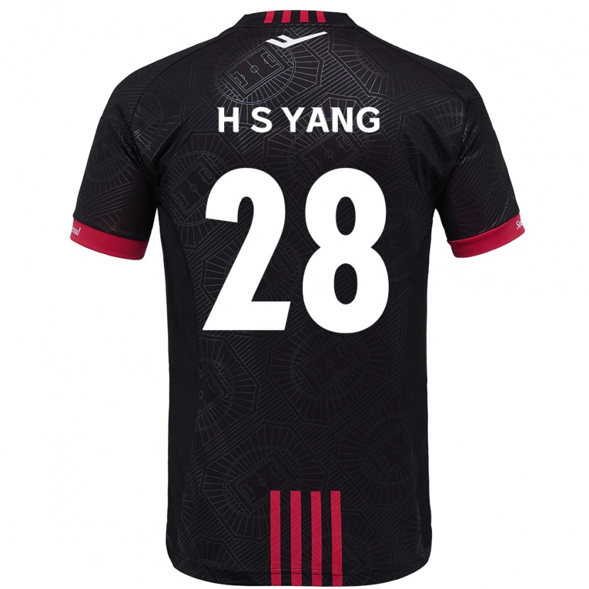 Danxen Mann Seung-Hyeon Yang #28 Svart Rød Hjemmetrøye Drakt Trøye 2025/26 Skjorter T-Skjorte