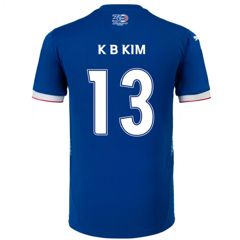 Danxen Mann Bo-Kyung Kim #13 Kongeblå Hvit Hjemmetrøye Drakt Trøye 2025/26 Skjorter T-Skjorte