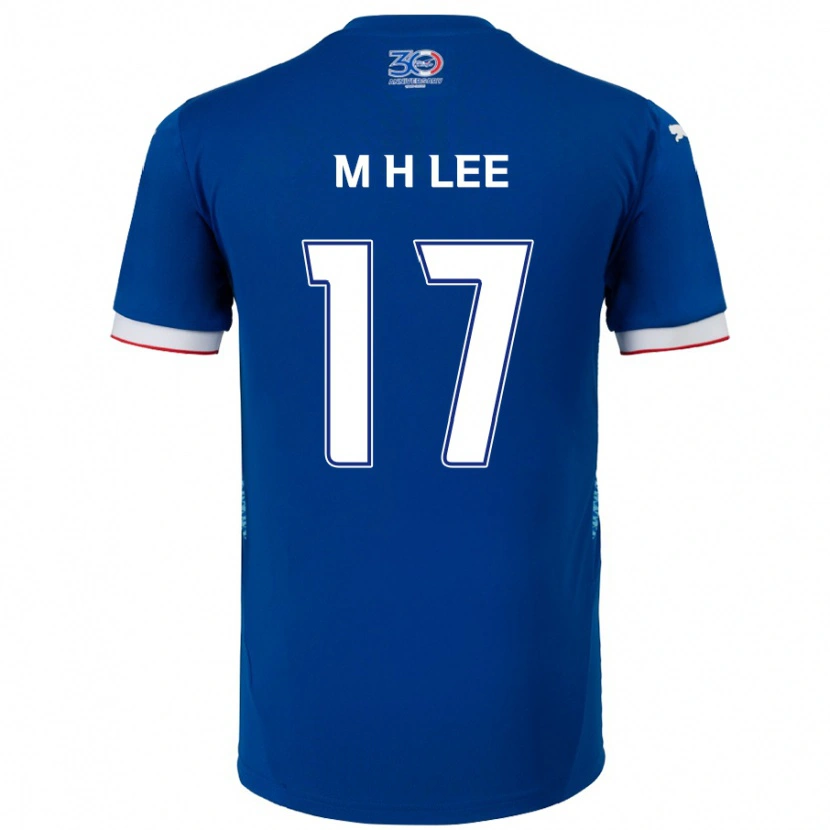 Danxen Mann Min-Hyuk Lee #17 Kongeblå Hvit Hjemmetrøye Drakt Trøye 2025/26 Skjorter T-Skjorte