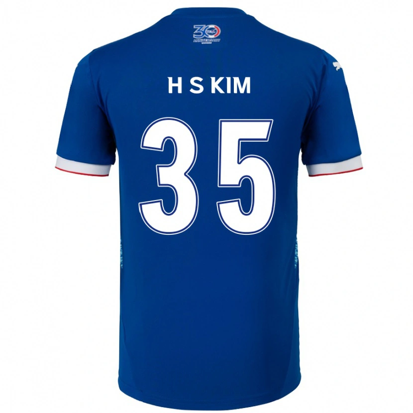 Danxen Mann Seung-Hyun Kim #35 Kongeblå Hvit Hjemmetrøye Drakt Trøye 2025/26 Skjorter T-Skjorte