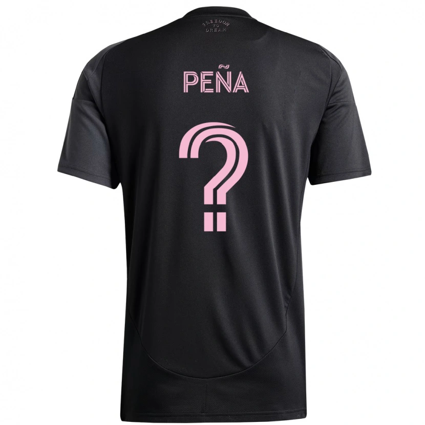Danxen Mann Luciano Peña #0 Svart Rosa Bortetrøye Drakt Trøye 2025/26 Skjorter T-Skjorte