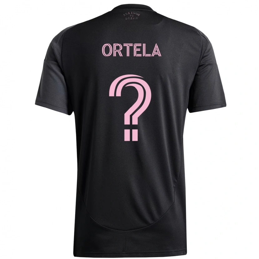 Danxen Mann Jerremy Ortela #0 Svart Rosa Bortetrøye Drakt Trøye 2025/26 Skjorter T-Skjorte