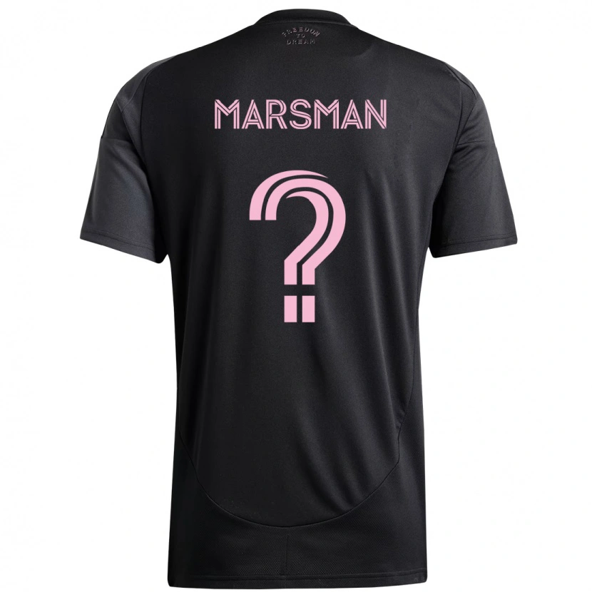 Danxen Mann Nick Marsman #0 Svart Rosa Bortetrøye Drakt Trøye 2025/26 Skjorter T-Skjorte