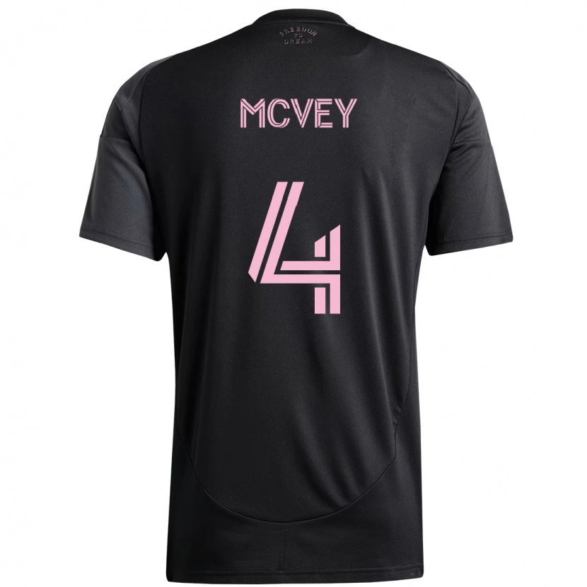 Danxen Mann Christopher Mcvey #4 Svart Rosa Bortetrøye Drakt Trøye 2025/26 Skjorter T-Skjorte