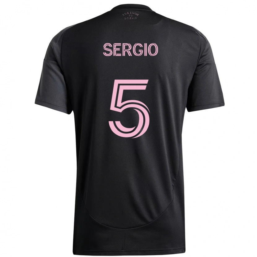 Danxen Mann Sergio Busquets #5 Svart Rosa Bortetrøye Drakt Trøye 2025/26 Skjorter T-Skjorte