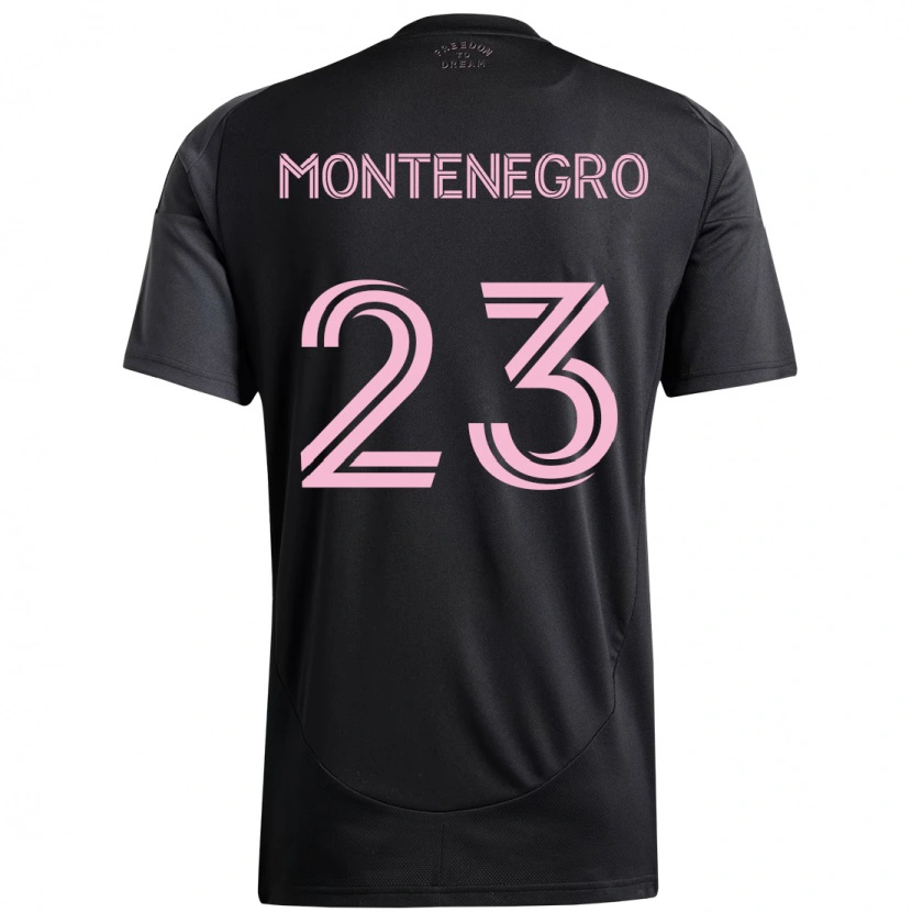 Danxen Mann Ricardo Montenegro #23 Svart Rosa Bortetrøye Drakt Trøye 2025/26 Skjorter T-Skjorte
