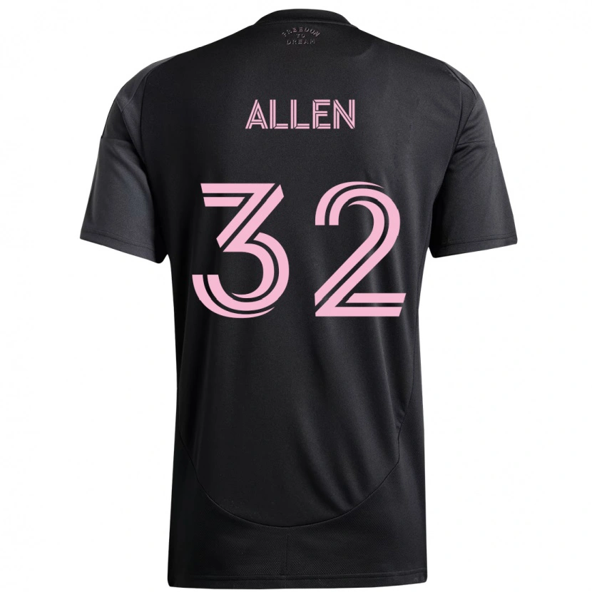Danxen Mann Noah Allen #32 Svart Rosa Bortetrøye Drakt Trøye 2025/26 Skjorter T-Skjorte