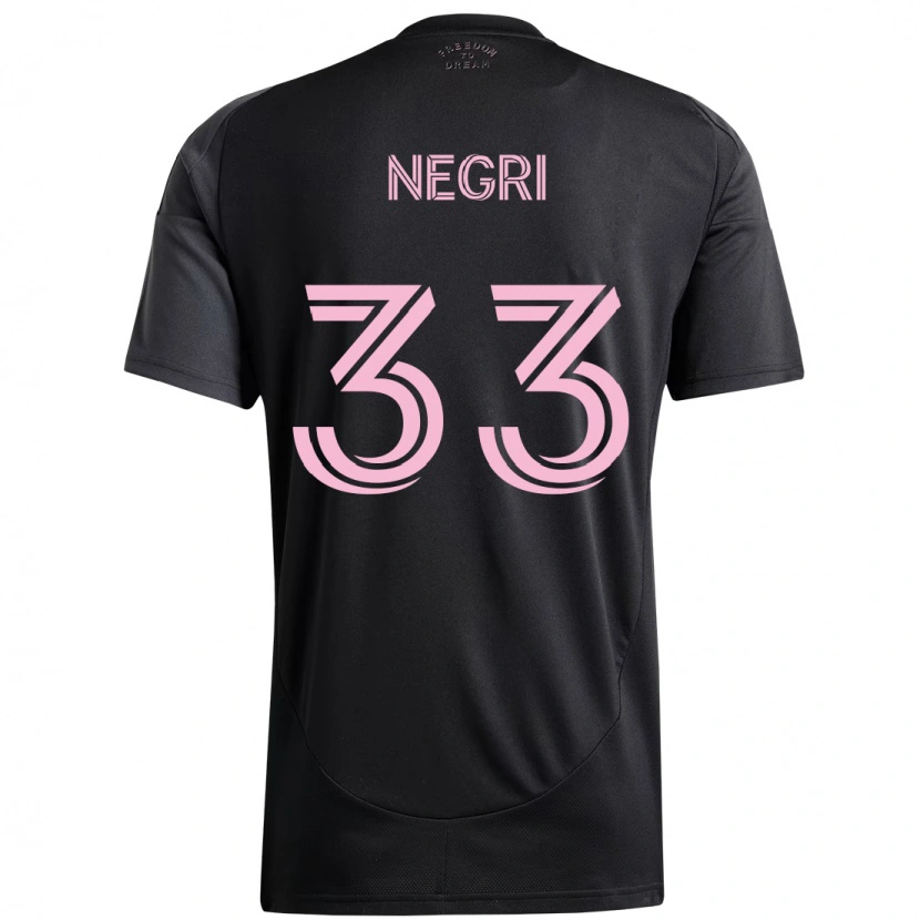 Danxen Mann Franco Negri #33 Svart Rosa Bortetrøye Drakt Trøye 2025/26 Skjorter T-Skjorte