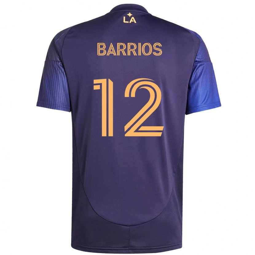 Danxen Mann Michael Barrios #12 Lilla Blå Bortetrøye Drakt Trøye 2025/26 Skjorter T-Skjorte