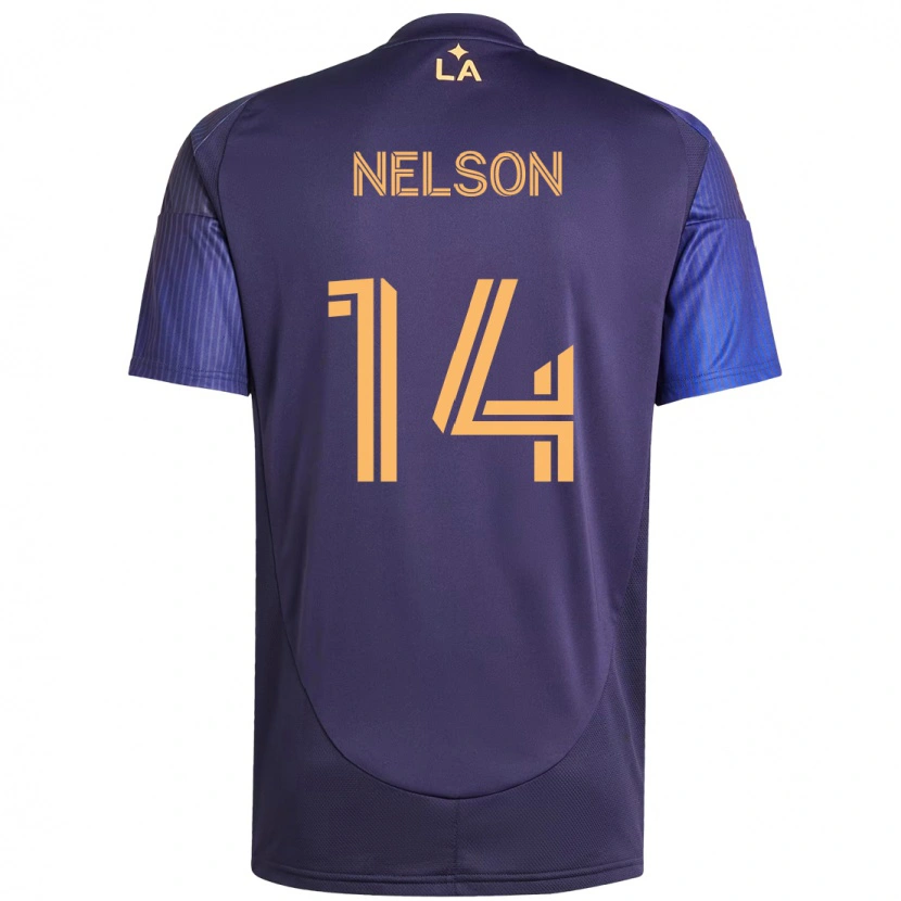 Danxen Mann John Nelson #14 Lilla Blå Bortetrøye Drakt Trøye 2025/26 Skjorter T-Skjorte