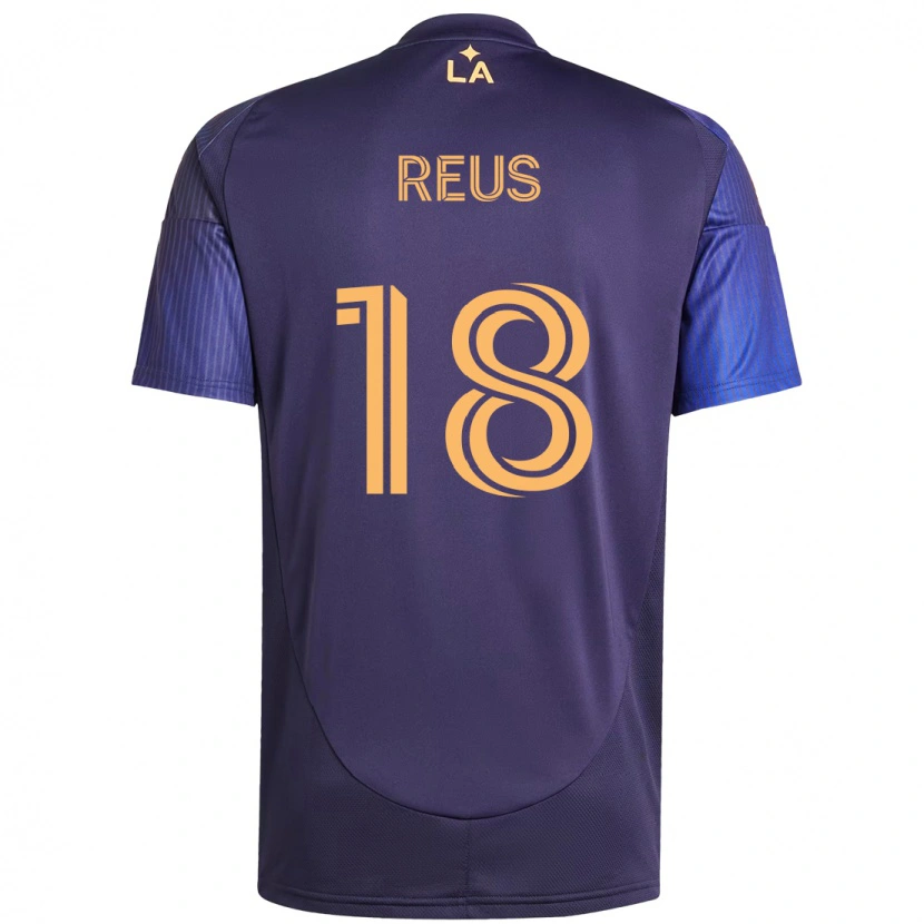 Danxen Mann Marco Reus #18 Lilla Blå Bortetrøye Drakt Trøye 2025/26 Skjorter T-Skjorte