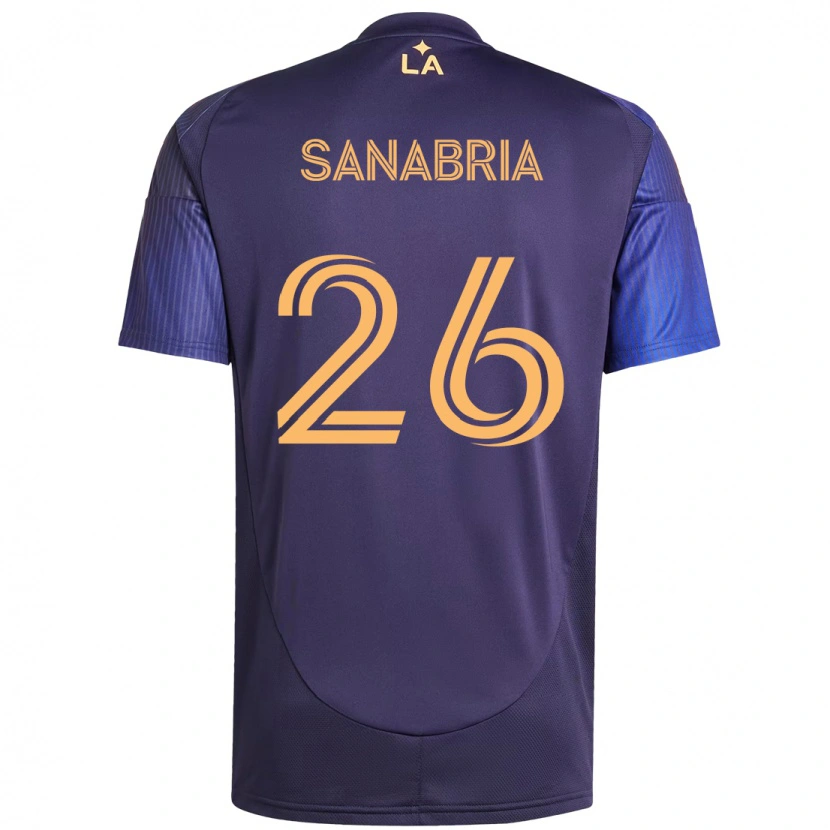 Danxen Mann Lucas Sanabria #26 Lilla Blå Bortetrøye Drakt Trøye 2025/26 Skjorter T-Skjorte