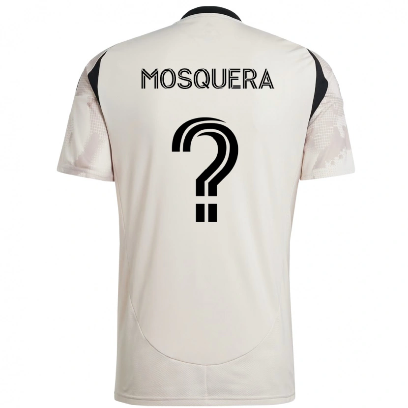 Danxen Mann Rafael Mosquera #0 Beige Svart Bortetrøye Drakt Trøye 2025/26 Skjorter T-Skjorte