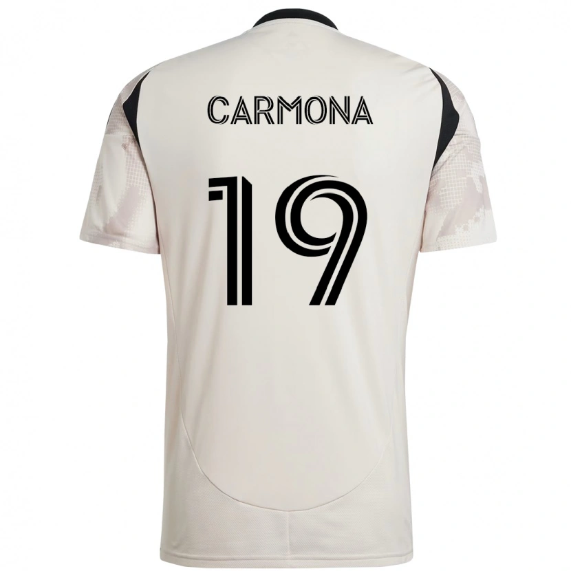 Danxen Mann Wikelman Carmona #19 Beige Svart Bortetrøye Drakt Trøye 2025/26 Skjorter T-Skjorte